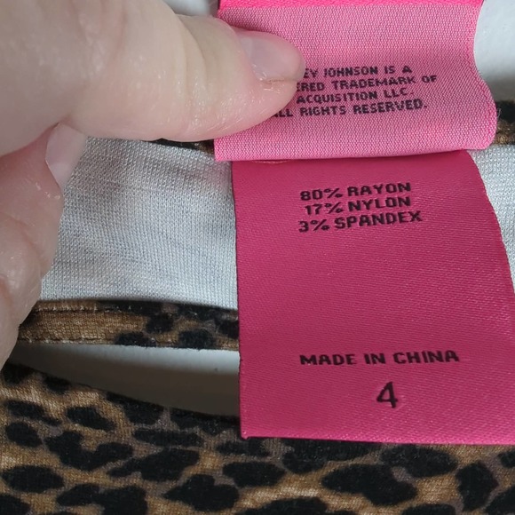 Torrid x Betsey Johnson Leopard Ponte Skater Dress With Back Cutout Size 4X - Picture 11 of 12